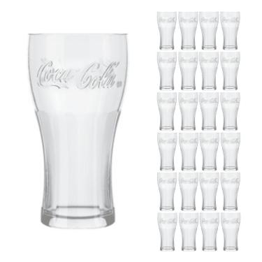 Imagem de 24 Copos de Vidro 470ml Contour Coca Cola Cristal Luxo Nadir