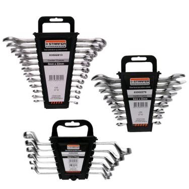 Imagem de Kit Jogo Chave Combinada, Fixa E Estrela 26 Pçs Starfer