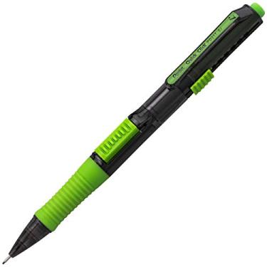 Imagem de Pentel Lapiseira Quick Click Pop (0,7 mm), grafite médio 2B, barril preto com acabamento verde, caixa com 12 (PD217AK)