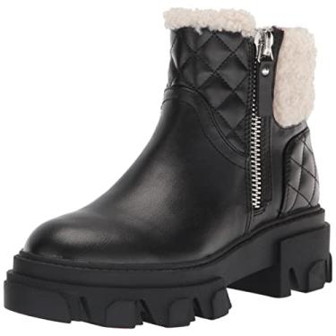 Imagem de NINE WEST Bota de cano curto feminina Colbee3, Couro preto, 9