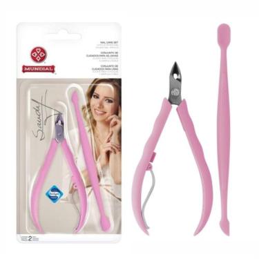 Imagem de Alicate Cuticula Mundial+Espatula Sandy Ref756