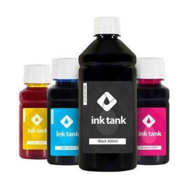 Imagem de Kit 4 Tintas  Smart Tank Gt53  Gt52 Black 500ml Coloridas 100ml Ink Ta