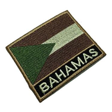 Imagem de BP0208NT03 Bandeira Bahamas Patch Bordado Termo Adesivo