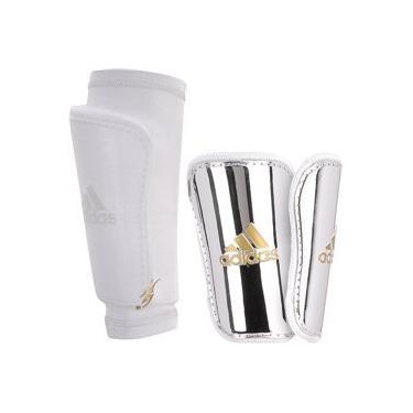 Imagem de adidas Pro Lite David Beckham Soccer Shin Guards - Silver/Gold Extra Large
