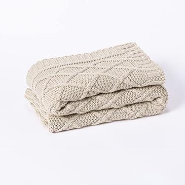 Imagem de Peseira Manta Sofa Sala Cama Casal Tricot 180x60cm Trico Paris