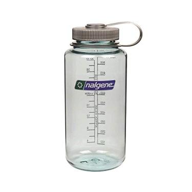 Imagem de Nalgene Garrafa de água Tritan de boca larga sem BPA (Clear Seafoam, 946 ml)