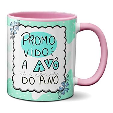 Imagem de Caneca Dos Avôs Presente Revelação Promovida A Vovô Do Ano (Rosa)