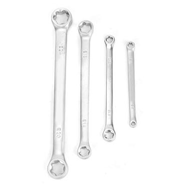 Imagem de Senyar Para conjuntos de chaves de engrenagem e torx, prata, 4 peças/conjunto E8-E24 chave sextavada de extremidade dupla E Cr-Mo Pentalobe Spanner Set Ferramenta de reparo de carro Ferramentas automotivas equipamentos