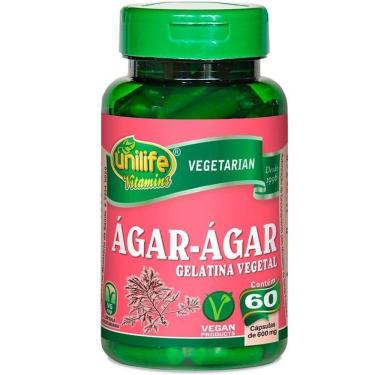 Imagem de Kit 2 Ágar Ágar Gelatina Natural 60 Cápsulas Unilife