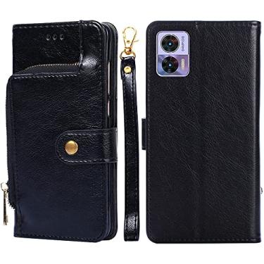 Imagem de For Motorola Edge 30 Neo Zipper Bag Flip Leather Phone Case