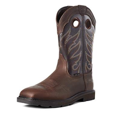 Imagem de ARIAT Bico largo quadrado, Marrom/Marrom amargo, 13 Big Kid