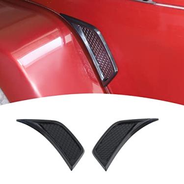 Imagem de Jimen Compatível com 2007-2018 Jeep Wrangler JK & Unlimited, 2 peças de proteção de ar para-lama lateral do carro acessórios externos (Preto)