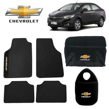 Imagem de Maleta Automotiva + Tapete + Lixeira Chevrolet Prisma Preto