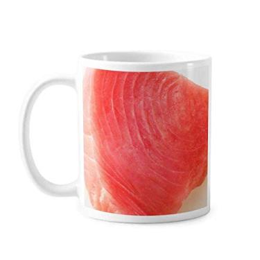 Imagem de Caneca de cerâmica com textura de comida de carne de sashimi de salmão cerâmica xícara de porcelana de café louça