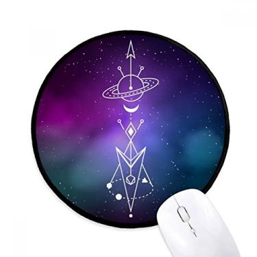 Imagem de DIYthinker Tapete de mouse com estampa de totem alienígena céu estrelado para computador