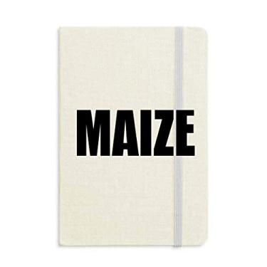 Imagem de Caderno com nome da cor Maize capa dura clássico diário A5 presente