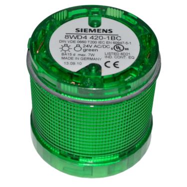 Imagem de Coluna Luminosa Flash Repetido 24Vca/cc Verde 8WD4420-1BC - Siemens