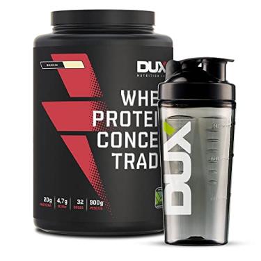 Imagem de Whey Protein Concentrado Sem Sabor Pote 900g + Coqueteleira – Contribui para o Ganho Muscular Hipertrofia – Dux Human Health