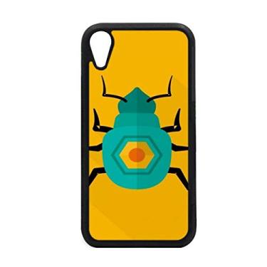 Imagem de Capa para iPhone XR com estampa dourada de faraó do antigo Egito para proteção de telefone Apple