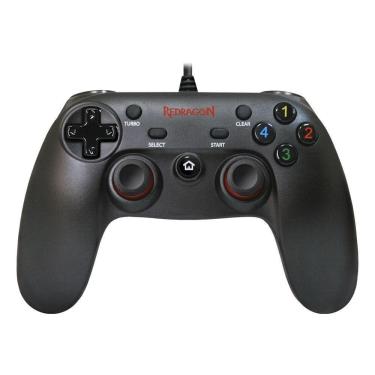 Imagem de Controle Gamepad Redragon Saturn Com Fio Pc Ps3 Preto Fosco