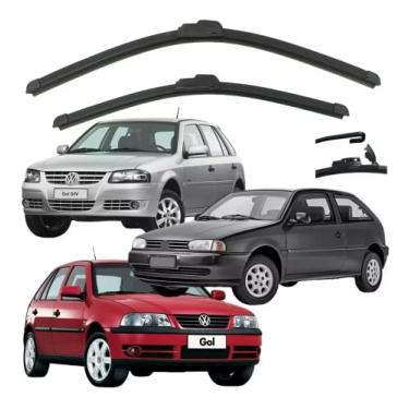 Imagem de Shop-Vision Limpador de Parabrisa Gol G2 G3 G4 1995-2013, 2 Unidades, Gancho (U), Borracha, Ajuste Específico
