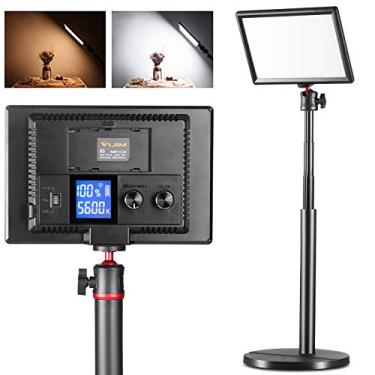 Imagem de Luz de Vídeo LED ULANZI para Mesa, Painel de Estúdio, Streaming Profissional, Bicolor, Regulável, Tela LCD, Suporte Estendido de 28 polegadas, Fotografia com Luz de 3.200 a 5.600 K CRI > 95