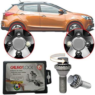 Imagem de Trava Antifurto Anti Roubo de Roda Parafuso Porca Farad Galaxylock Jac J4 T40 2018 19 Com Mais de 10.000 Segredos H1/M