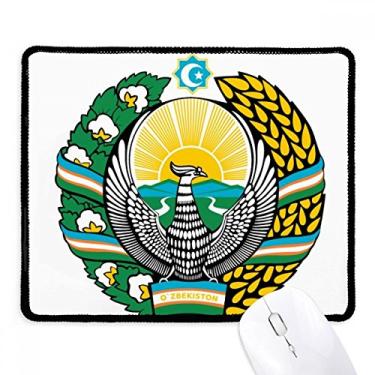 Imagem de Mousepad com emblema nacional da Ásia do Uzbequistão, tapete de borracha para jogos
