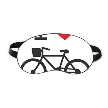 Imagem de I Love Red Heart Bicycle Pattern Sleep Eye Shield Soft Night Vlindfold Shade Cover