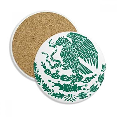 Imagem de Emblema Nacional do México Caneca Porta-copos com proteção de mesa Pedra absorvente