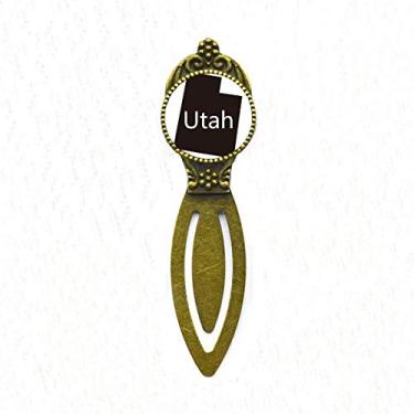 Imagem de Marcador de página retrô com mapa dos Estados Unidos da América da Utah