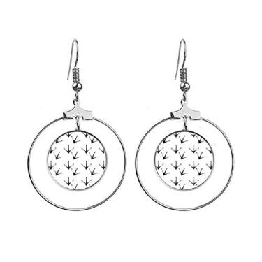 Imagem de Silhueta de garra de galinha que protege os brincos de animal, argola pendurada, joia circular