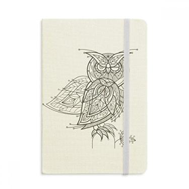 Imagem de Caderno de pintura de pássaro voando preto oficial de tecido capa dura diário clássico