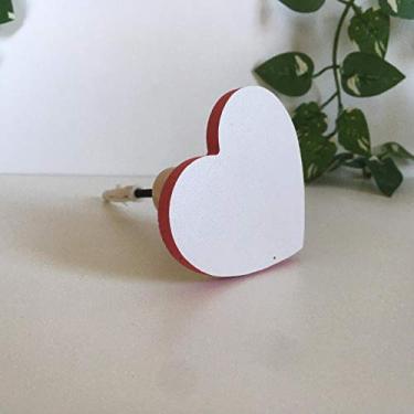 Imagem de Gancho pendurador de parede coração MDF laminado