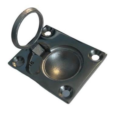 Imagem de Puxador de elevação de ajuste nivelado 316 de aço inoxidável 48 mm x 38 mm (2" x 1,5") Nível marítimo