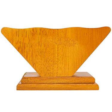 Imagem de Suporte de papel de filtro, rack de papel de filtro de café, organizador de papel de filtro de madeira, acessório de café renovável em forma de V para cozinha doméstica