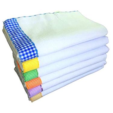 Imagem de Pano de Prato Barrado Xadrez Kit 15 unidades Pano de Copa Cozinha Guardanapo Louça