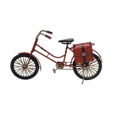Imagem de Bicicleta Vermelha 12.5x23.2x9cm Estilo Retrô - Vintage