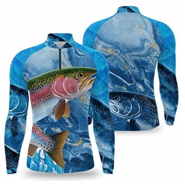 Imagem de Camiseta de pesca com proteção UV Camisa manga Longa absrove suor com filtro solar fator 50 Gênero:Masculino;Cor:Ouro;Ta