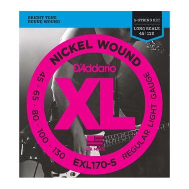 Imagem de Encordoamento Baixo D`Addario 0.45 EXL170-5 - 5 Cordas - 12334