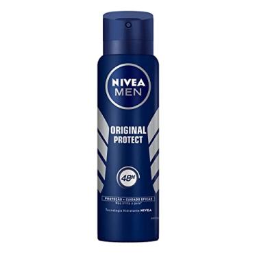 Imagem de NIVEA MEN Desodorante Antitranspirante Aerossol Original Protect 150ml - Proteção prolongada de 48h, tecnologia hidratante, ingredientes naturais, não causa irritações, fragrância duradoura