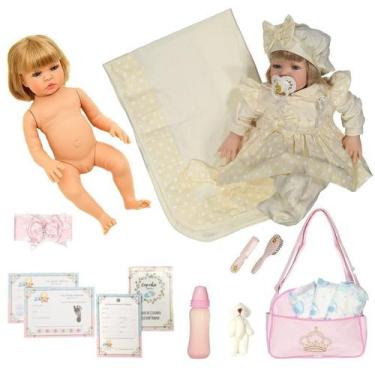 Boneca Bebê Reborn Real 23 Itens Bolsa Maternidade