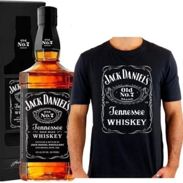 Imagem de Kit Whisky Jack Daniel's Old N7 Original Com Camiseta Edição Limitada