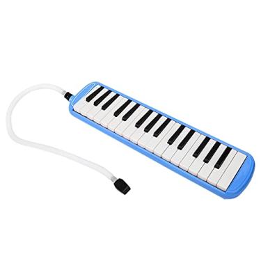 Imagem de Melodica Piano De Sopro De 32 Teclas, Instrumento De Sopro De Gaita De Teclado Com Bolsa De Transporte Portátil Kit De Bocal De Trompete Para Iniciantes, Crianças, Presente De Música Divertido(Azul)