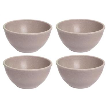 Imagem de Conjunto 4 Tigelas Bowl Cumbuca EVO Sustentável 300ml Sorvete Açaí Sopas Molhos Poke Salada (Cinza)