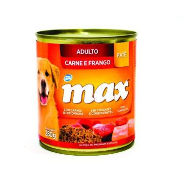 Imagem de Ração Úmida Max Lata Para Cães Patê De Carne E Frango 280G - Max Total
