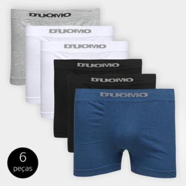 Imagem de Kit Cueca Boxer Duomo Sem Costura 6 Peças