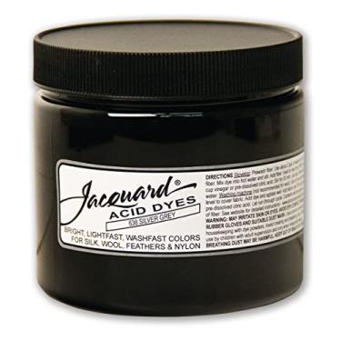 Imagem de Jacquard Acid Dye for Wool, Silk and Other Protein Fibers, 8 Ounce Jar, Concentrated Powder, Silver Gray 638