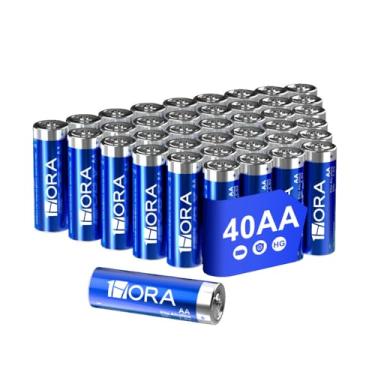 Imagem de Pilhas Alcalinas AA 5th Pacote de 40 unidades 1.5V Alto Desempenho Condutividade Superior Produto Não Recarregável MPOWER