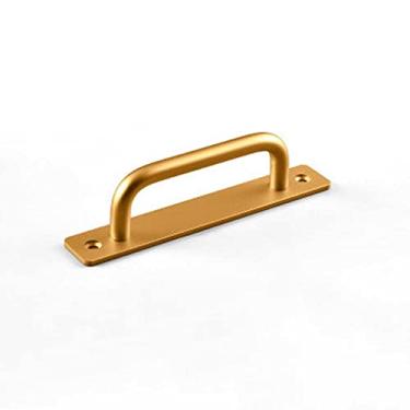 Imagem de Maçaneta de porta deslizante de liga de alumínio varanda janela armário maçaneta da porta quarto cozinha preto ouro prata móveis ferragens (cor: C, tamanho: 243 mm) (A 210 mm) (C 150 mm)